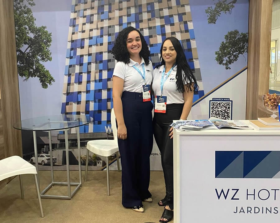 O WZ Hotel Jardins terá um estande próprio e será representado por Andréia Menezes, gerente comercial, e Iara Pinheiro, executiva de contas