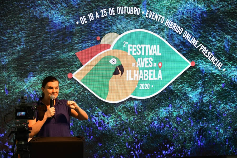 Bianca Colepicolo no Festival de Aves de Ilhabela - Foto: Divulgação