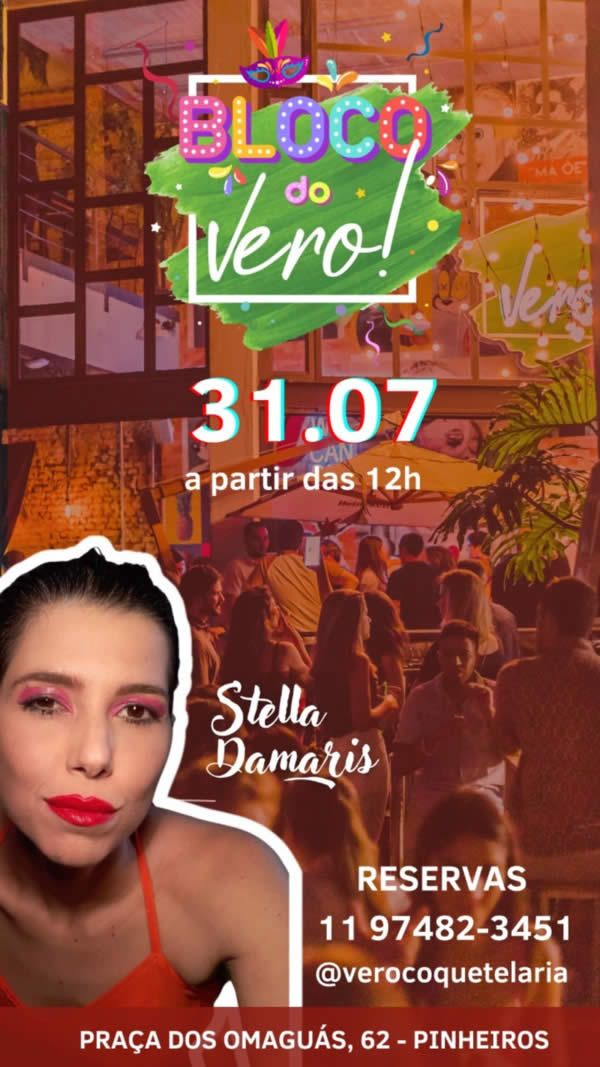 Stella Damaris, musa do bloco Casa Comigo, puxa samba e bateria do Bloco do Vero! - Créditos: Divulgação