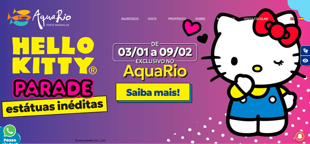 Hello Kitty Parade chega ao AquaRio com esculturas inéditas e exclusivas